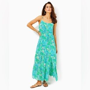 la lune high neck maxi dress Shona Joy - La Lune High Neck Cowl Maxi Dress - Powder Blue